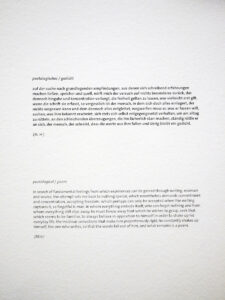 Schoenheit Pretends to be a Verb